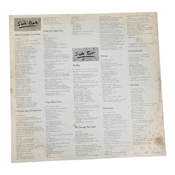 Cindy Lauper She's So Unusual Vinyl Record 1983 First Press 38930 Portrait - Picture 7 of 13